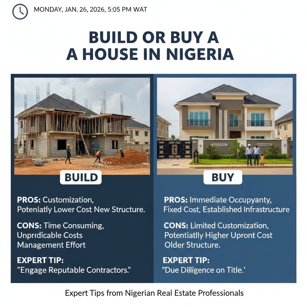 Build or Buy a House in Nigeria: Pros, Cons, and Expert Tips