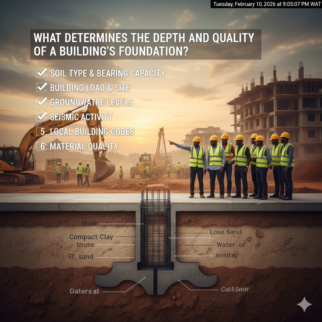 What Determines the Depth and Quality of a Building’s Foundation?