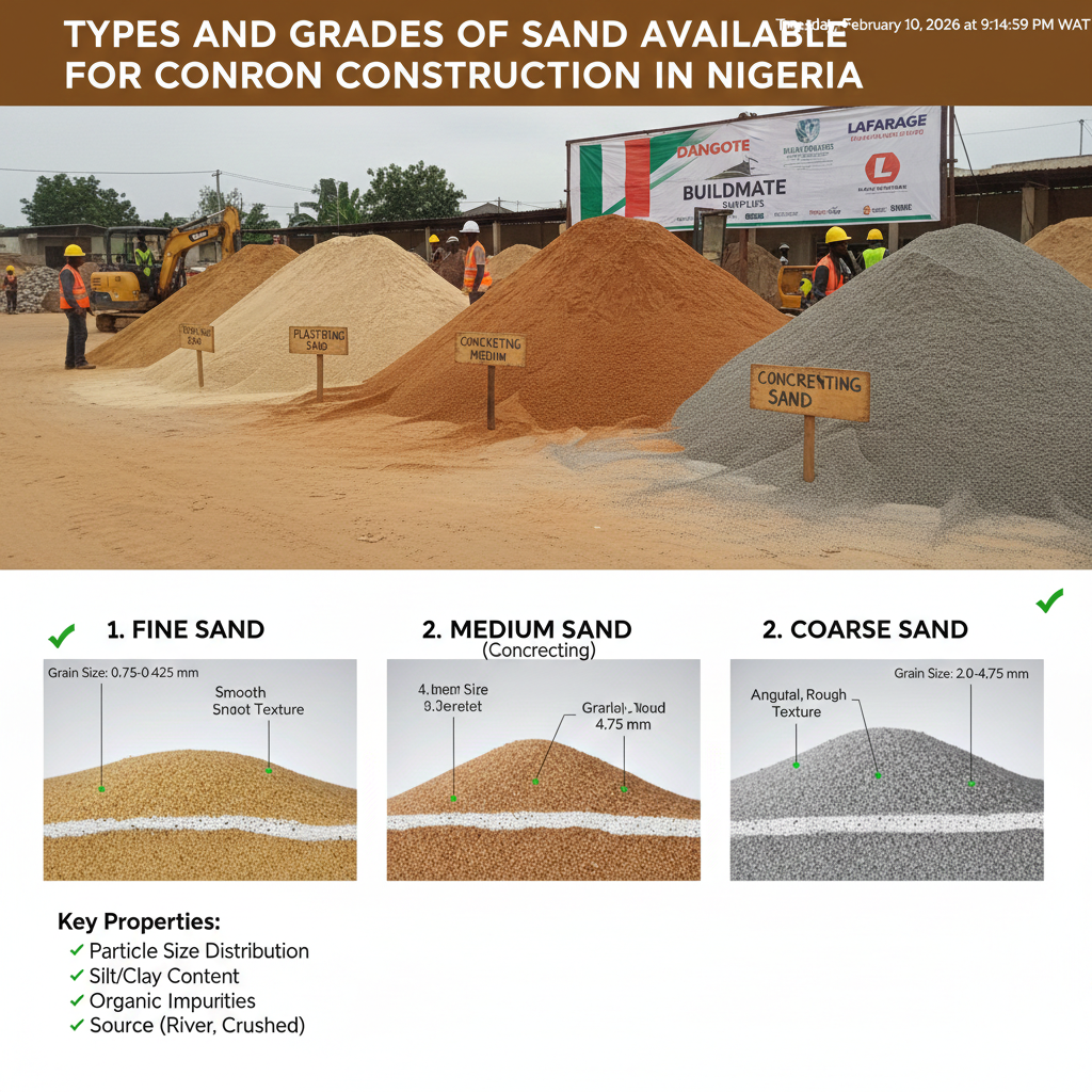 Types and Grades of Sand Available for Construction in Nigeria