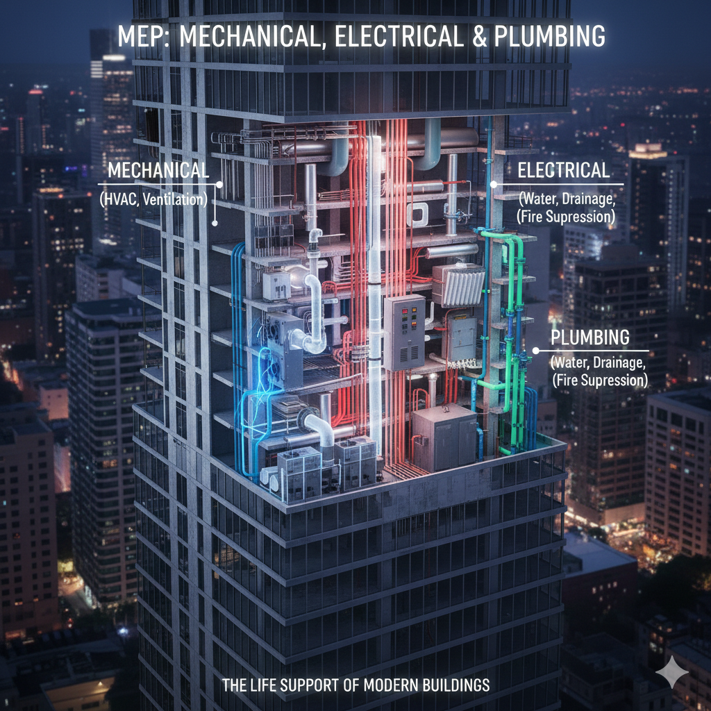 What is MEP (Mechanical, Electrical & Plumbing) All About in Building Construction?