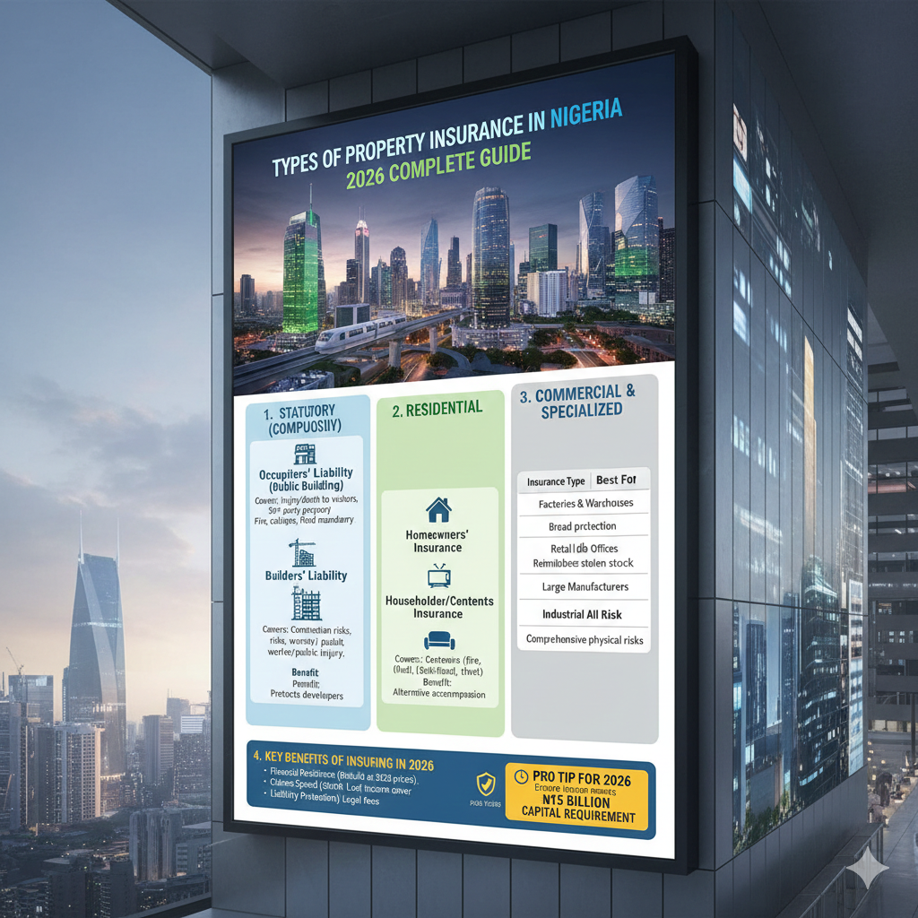 Types of Property Insurance in Nigeria and Their Benefits (2026 Complete Guide)