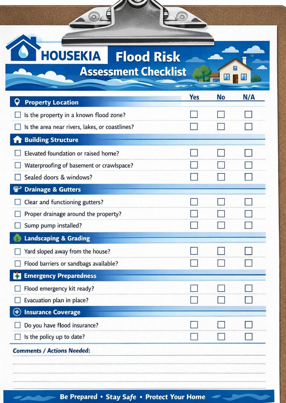 HOUSEKIA Flood Risk Assessment Checklist  (2026 Professional Edition – Nigeria)