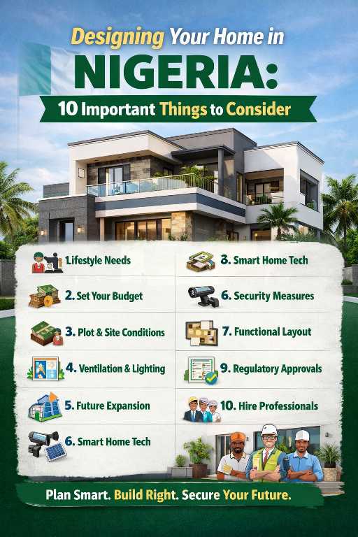 Designing Your Home in Nigeria: 10 Important Things to Consider (2026 Guide)